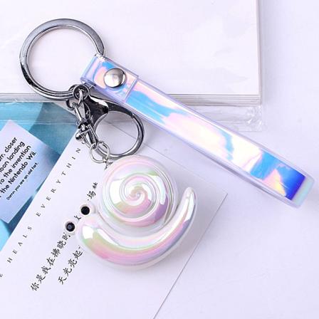 (Sett med 5) Akryl snegle nøkkelring anheng - Illusjon dyr ornament - Par, familie vesker bil nøkkelring tilbehør