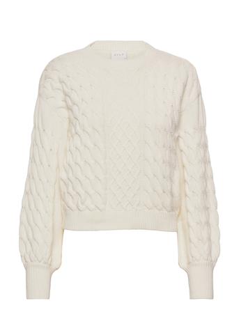 Vizuri Cable L/S Knit Top/Su Cream Vila