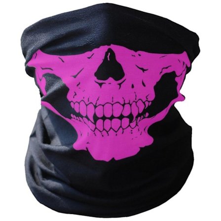Rosa Skelett Mask / Scarf / Halsduk | Halloween - Skeleton Mask