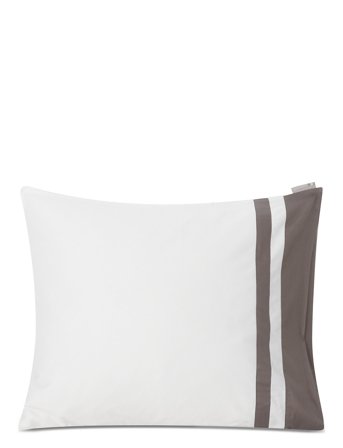 Lexington Home Hotel Sateen White/Charcoal Contrast Pillowcase - White - 50X90CM x 90