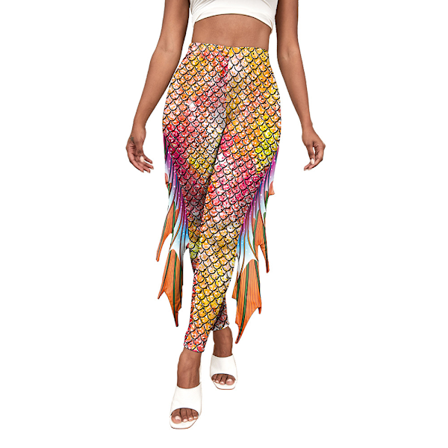 Sjöjungfru Leggings för Kvinnor Fiskfjäll Leggings