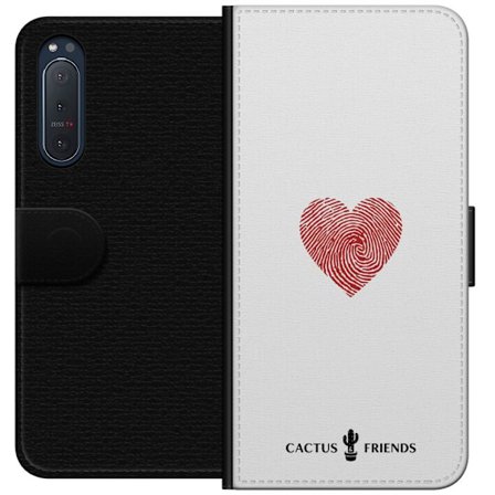 Yhteensopiva Lompakkokotelo Sony Sony Xperia 5 II Cactus and Friends - Fingerprint Love