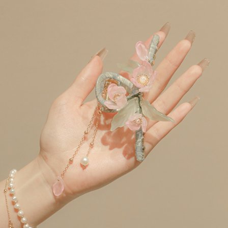 Lotus Hårnåle Baghoved Haj Clip PINK