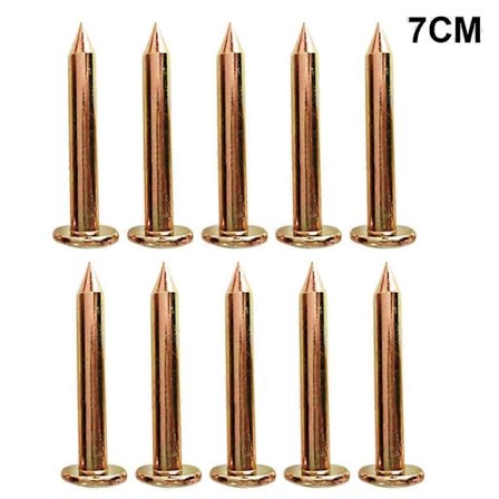 10 stk/sett 3/5/7/8/10 cm Landmålingsspiker i stål Landmålingsmarkør Grensemerke