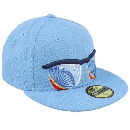 New Era - MiLB Blå fitted Keps - Jersey Shore Blueclaws Vacation Pack 59FIFTY Sky Fitted @ Hatstore