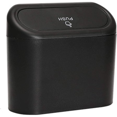 Svart-Liten Bil Søppelbøtte, Bil Søppelbøtte med Lokk, Vanntett Bil