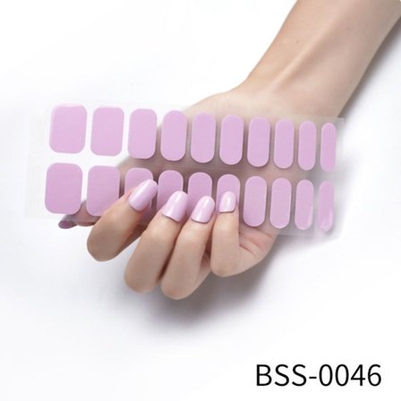 20 STK Halvherdet negleomslag Nail Gel Polish Strips BSS-0046