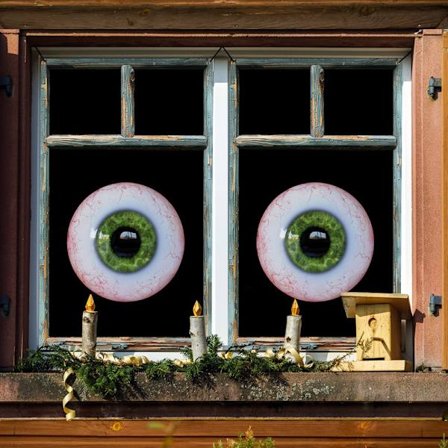 Halloween Dekoration Gardiner til Udendørs Indendørs Have Hoveddør, 120 x 81 cm Halloween Udendørs Vinduesdekoration Dørdekoration Horror Fest