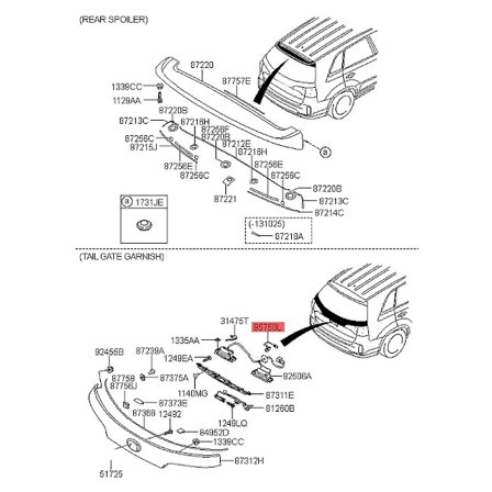Bakkamera for bil, montering, 95760-2p510 for Sorento 2012-2014, assistanse ved parkering, kamera 957602