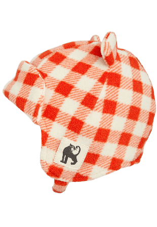 Mini Rodini Gingham Fleece Mössa Mössor Unisex Röd 44/46