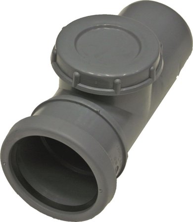 Pipelife 170464 Renserør med 1 muffe og lokk 75 mm, Innendørsavløp