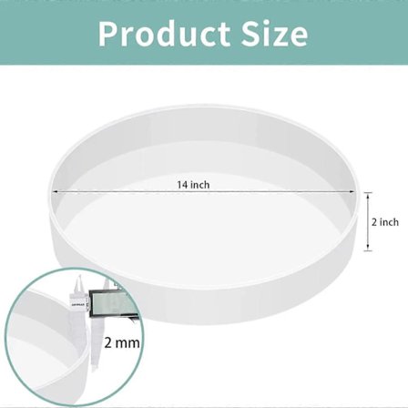 Resin Bordform 14 Tommer Rund Silikone Epoxy Resin Forme til Flod Bord, DIY Håndværk, Skærebræt, Bordplade Dekoration[YJD]