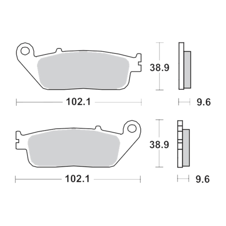 Moto-Master RoadPro Sinter Bromsbelägg Fram - Honda VT 750 DC Black Widow 2000-2003