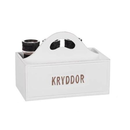 Trälåda "kryddor" White