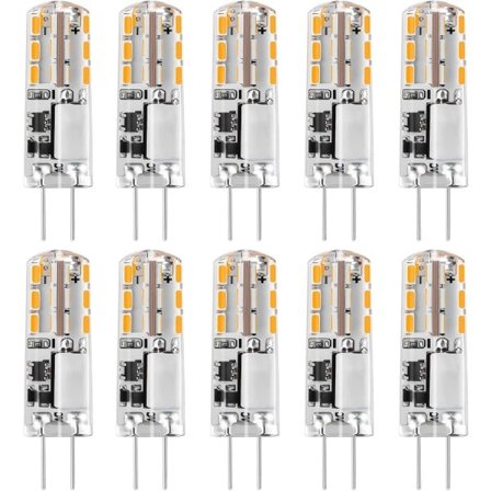 G4 LED-lamput 12V Lämmin Valkoinen 3000K 120LM, 2W Ei-Himmennettävä 10 kpl