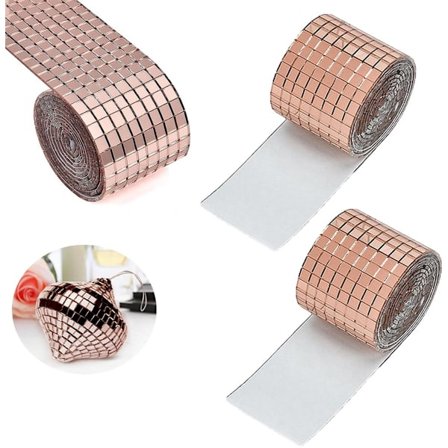 3 st - 4*100 cm - Självhäftande mosaikdekaler - Mini kvadratiska akrylmosaikplattor - 5*5 mm