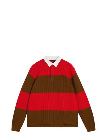 Larkspur Rugby Knit Knitwear Long Sleeve Knitted Polos Rød J. Lindeberg*Betinget Tilbud