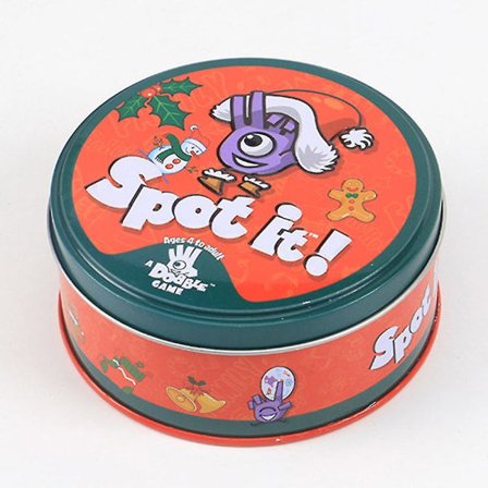 Spot It -korttipeli useille pelaajille Logiikkapeli Harjoituslautapeli perheen kokoontumisille Joulu