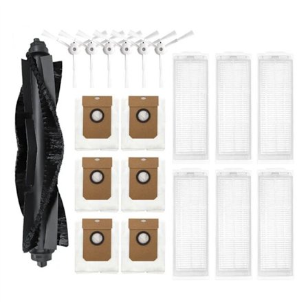 Rullborste, Sidoborste, HEPA-filter, Dammsäck, Reservdelar för Alpha 3 Pro / VXVC26 Robotdammsugare