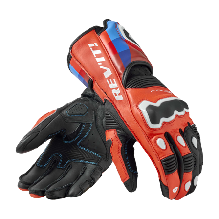 Guanti Moto REV'IT! Quantum 3 Rosso Neon/Blu M