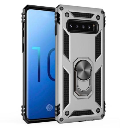 Bofink Combat Samsung Galaxy S10 cover - Sølv Silver grey