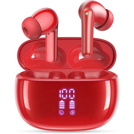 Trådlösa hörlurar Bluetooth, 40 timmars speltid Stereo IPX5 Vattentäta hörlurar, LED-strömindikator Sladdlösa In-Ear hörlurar med