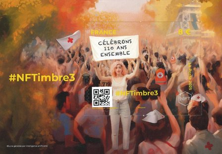 Frankrig - #NFTimbre 3 Røde Kors - Kryptofrimærke