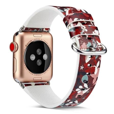 Apple Watch Series 4 40mm erstatnings urrem i læder med mønster - Stil A Multicolor