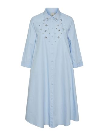 Yaszitta 3/4 Midi Shirt Dress S. Blue YAS