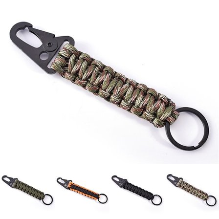 Paracord Keychain Carabiner Clamp Necklace Keychain Hooks - varastossa