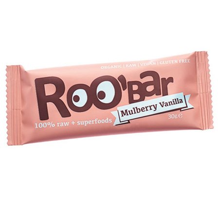 ROO'bar Mulberry Vanilla 30 g, Helse & Madvarer, Snacks, Barer