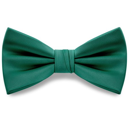 Emerald Green Pre-Tied Satin Bow Tie for Men - Pre-tied bow ties