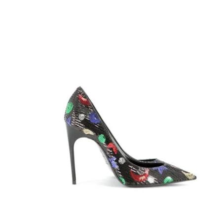 Saint Laurent Vintage Pre-owned Canvas heels Sort, Dame Vintage Sko, Størrelse: 39 EU