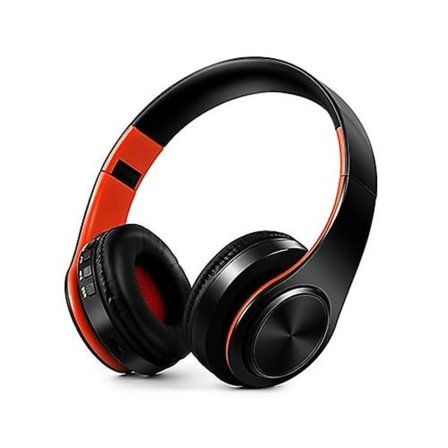 Hifi Stereo Bluetooth Hörlurar Musik Headset FM och SD-kort Stöd med Mikrofon för Mobil Xiaomi Iphone Samsung Tablet