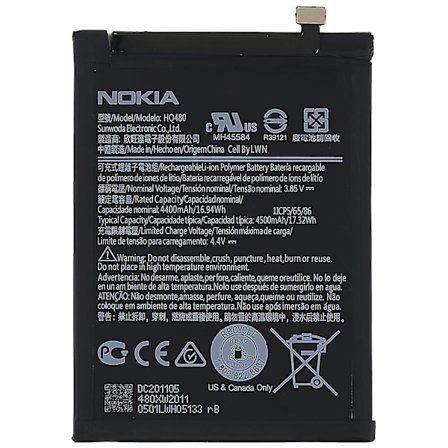 Til Nokia 8.3 5G 3.85V 4400mAh Li-ion Polymer batteriudskiftningsdel (kode: HQ480)