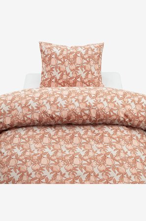Borganäs of Sweden - Påslakan Set Granatäpple - Orange - Påslakanset - 150X210 - Från Homeroom