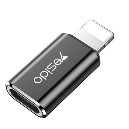 Yesido USB-C to Lightning OTG Adapter – Black