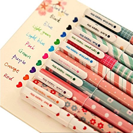 Söpö värigeelikynäsetti, söpö rullakynä, Bullet Journal -kirjoitustarvikkeet, täydellinen lapsille, opiskelijoille, teineille lahjaksi, ohutkärkinen 