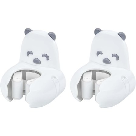 Mop och kvast hållare gripper håller självhäftande (vit, 2)