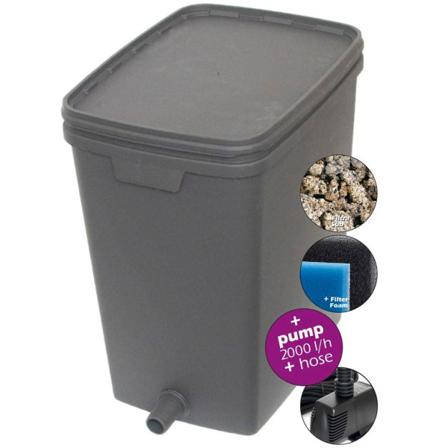 Velda Dammfilter 35 L Med Pump 2000 L 146039 Svart