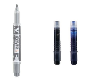 PILOT Refill WB V Board Extra Fine/ Ultra Fine svart - Lyreco - Kontorsmaterial - Pennor - Pennpatroner