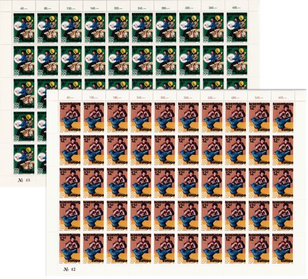 Luxembourg 1981 - MICHEL 1031-1032 - Postfrisk ark