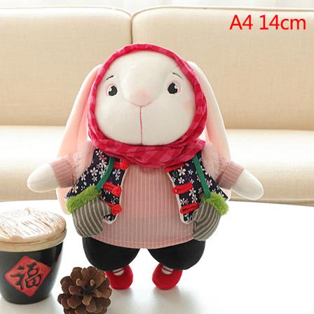 Kawaii Bunny Plysch Baby Leksaker Mjuk Trasa Gosedjur För