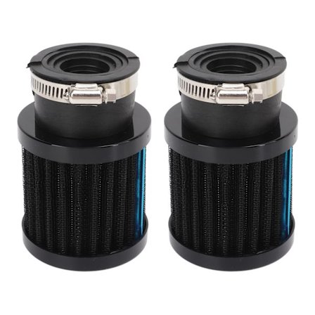 Høy Flow 2 stk Motorsykkel Luftfilter Klemme Rund Konisk 28mm til 48mm Forgasser Svart