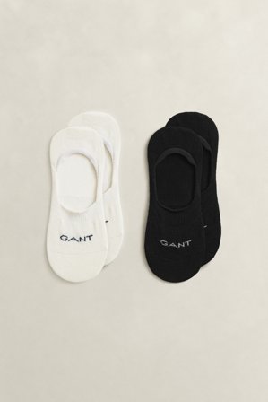GANT Damen 2er-Pack Invisible Socken (36-38) Schwarz/Weiß