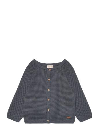 Cardigan Knit Strikkegenser Cardigan Blå Minymo*Betinget Tilbud