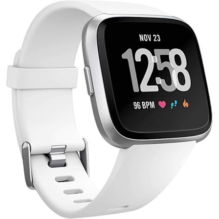 Smartwatch-armbandet är kompatibelt med Fitbit Versa Smartwatch, Versa 2 och Versa Lite se-klockor för kvinnor och män(Vit-S)