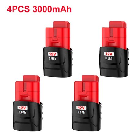 3,0Ah/6,0Ah för Milwaukee M12 batteri 12V uppladdningsbart batteri för Milwaukee M12 Tool 48-11-2402 48-11-2411 48-11-2401MIL-12A-LI
