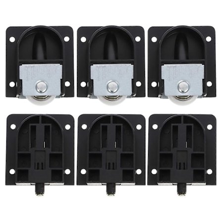 6 stk. Garderobeskap Hjul Plast Stille Hjul Garderobeskap Skyvedør Hjul