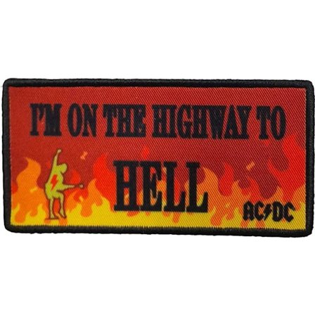 AC/DC Highway To Hell Flames Patch One Size Röd/Svart/Gul